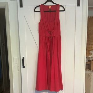 Anthropologie Red Maxi Dress